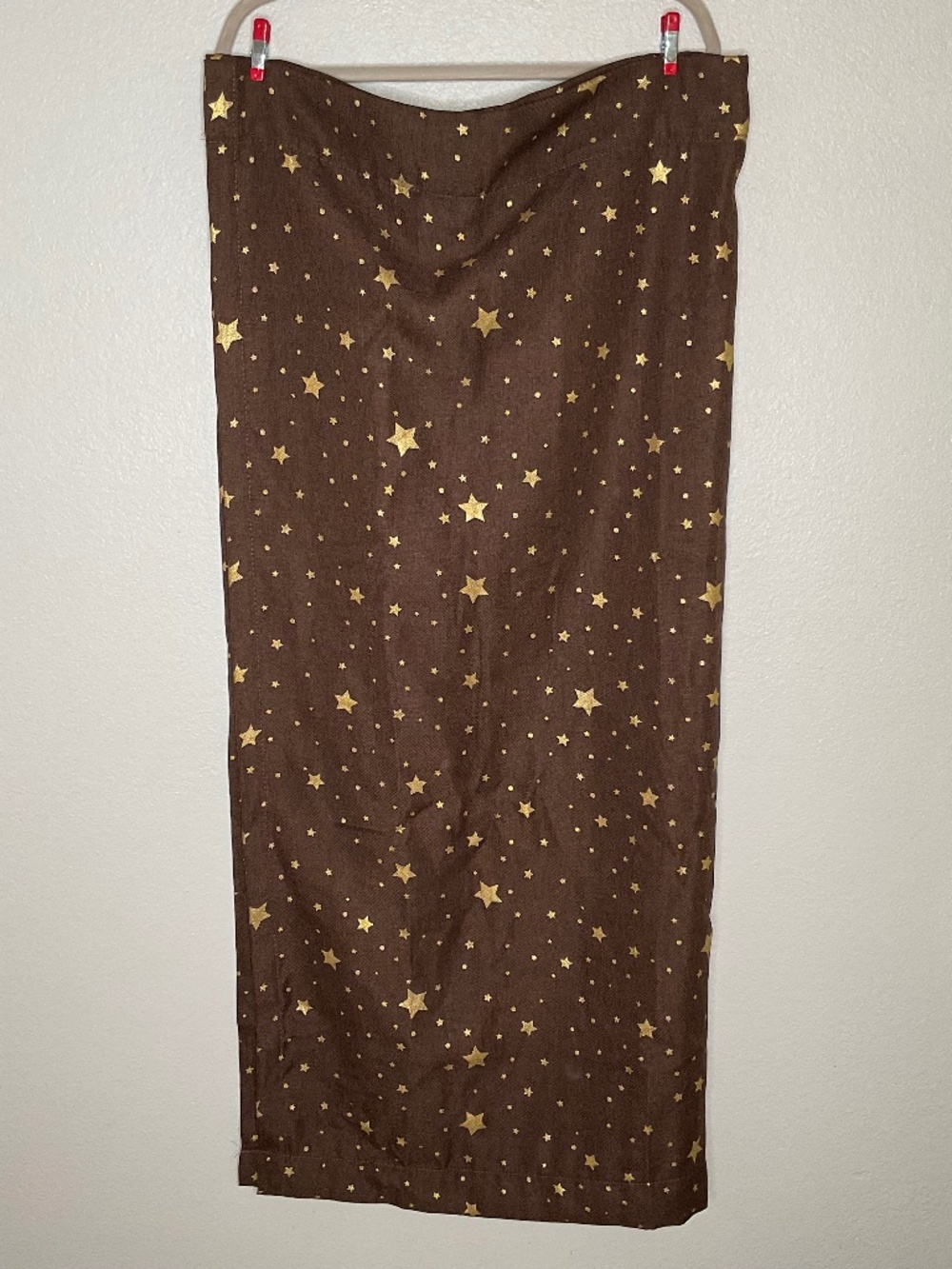 Curtain Panel bedroom Curtain Gold Star Design Shiny Star Window Drape Brown